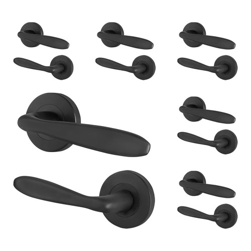 Black internal door handles - black,