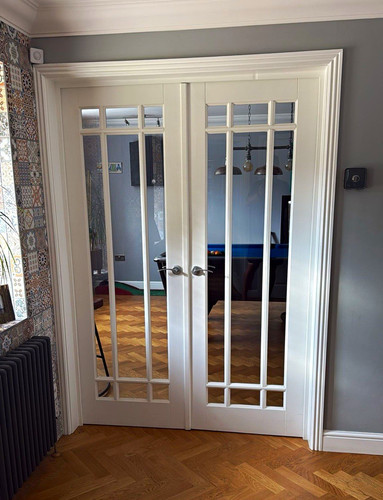 White solid core french double - white,