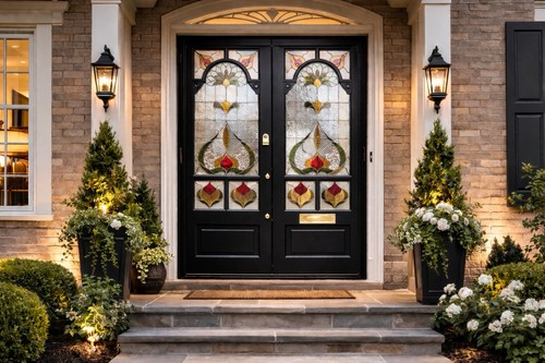 Edwardian stained glass - edwardian, front