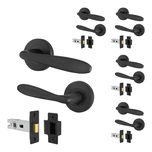 Black internal door - black, set