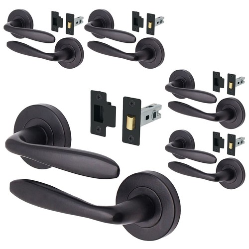 Black internal door handles - internal,