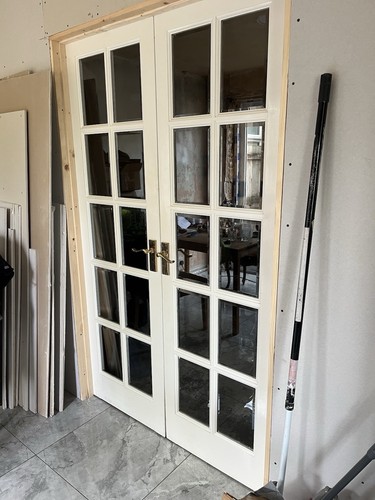 Solid wood bevelled glass - wood,