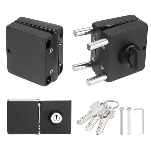 Glass door lock - square, double