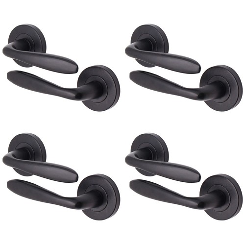 Black internal door - internal, handles