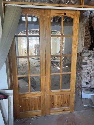 Wooden internal french doors - internal,