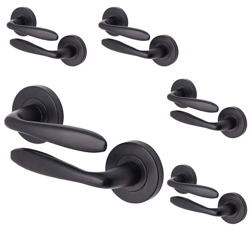 Black internal door - door, handles