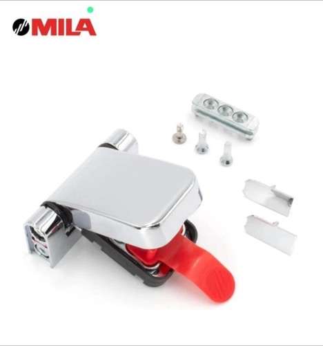 Chrome mila french door hinges - mila,